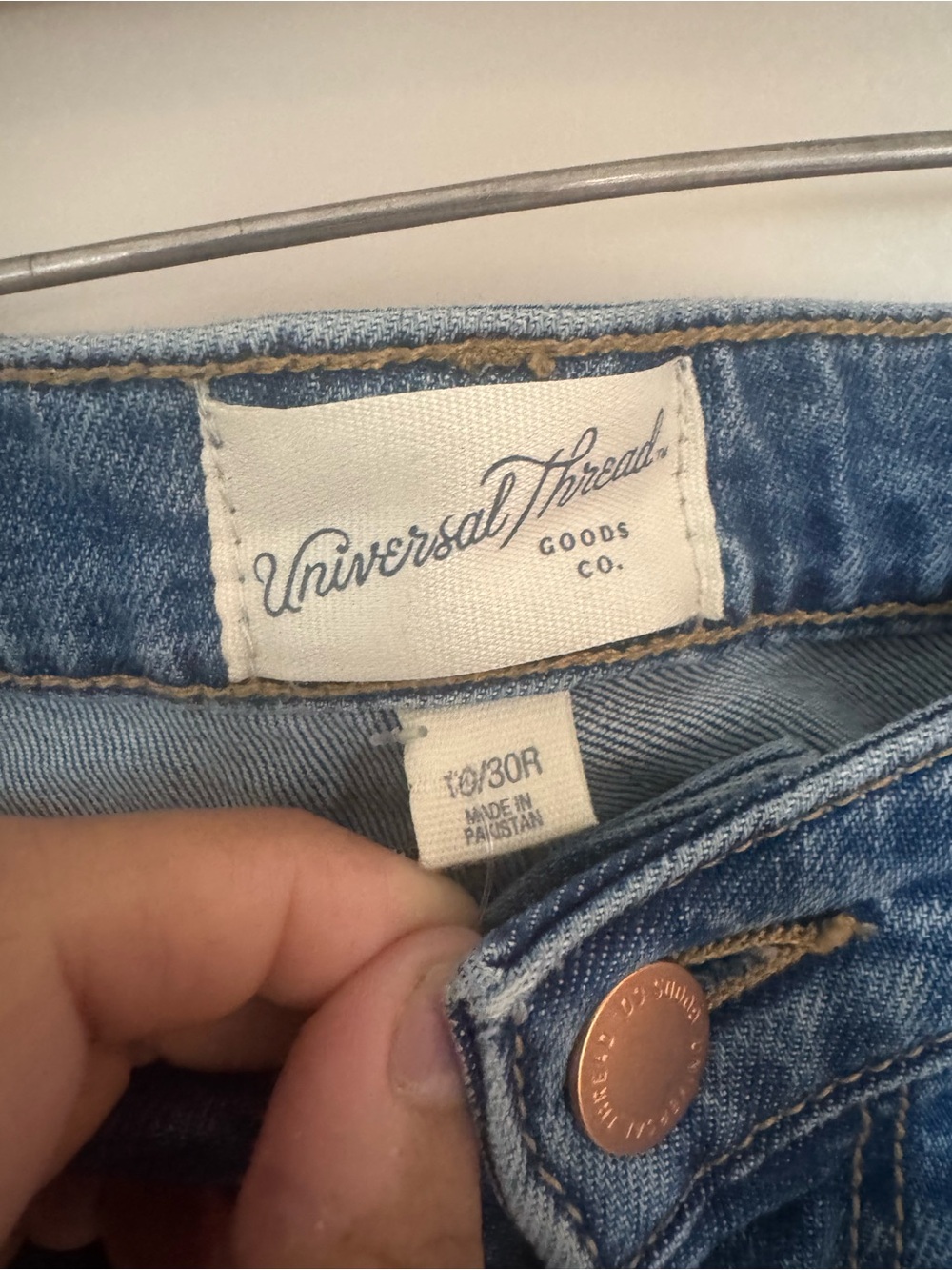 Universal Thread High Rise Straight Jeans Blue Medium Wash Women’s 10 - Picture 6 of 8